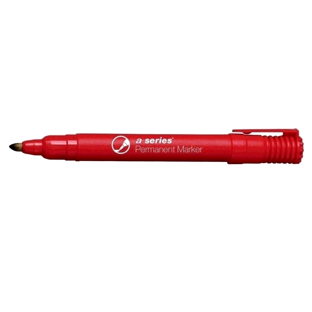 Marker permanent A-series, varf rotund, 2 mm, rosu Marker permanent A-series, varf rotund, 2 mm, rosu